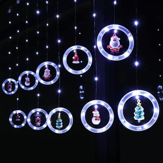 Cool White Christmas Curtain Lights