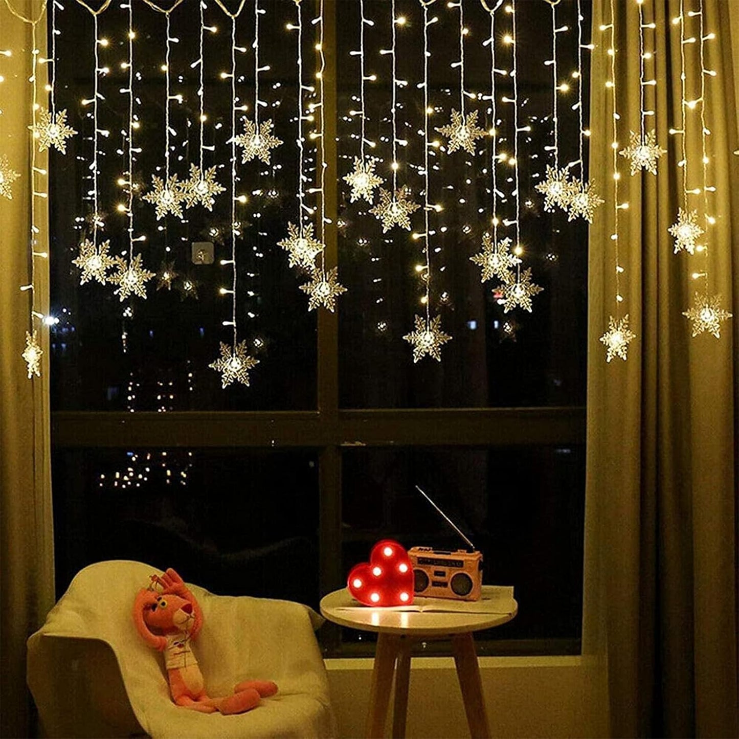 Christmas LED Curtain String Lights